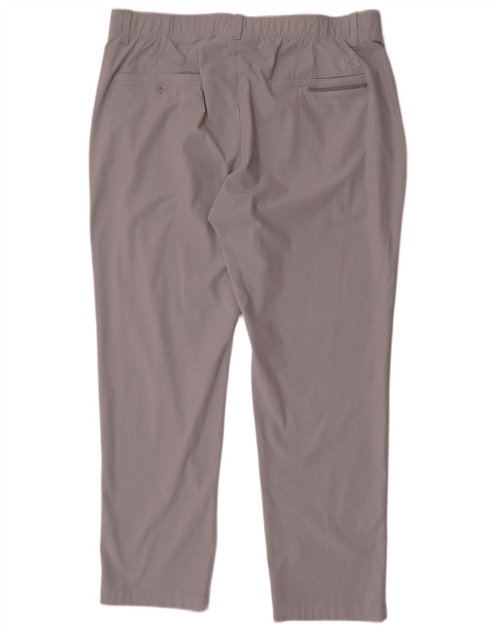 Under Armour Mens Straight Chino Calças W38 L30 Cinza Poliéster