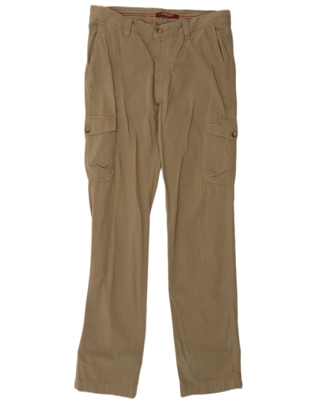 Calça Carrera Masculina Reta Cargo IT 48 Médio W33 L34 Algodão Bege