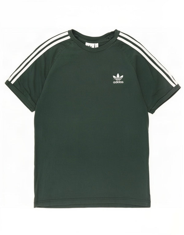 Adidas Mens Camiseta Top Grande Algodão Verde