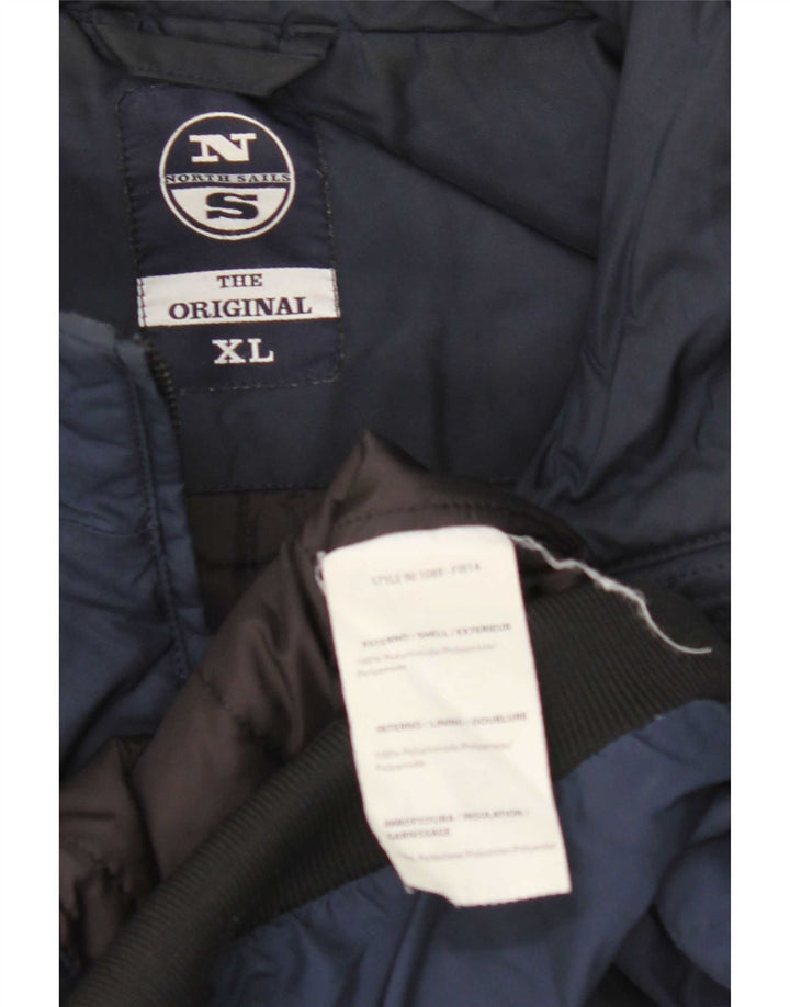Jaqueta bomber masculina North Sails UK 42 XL azul marinho poliamida colorblock