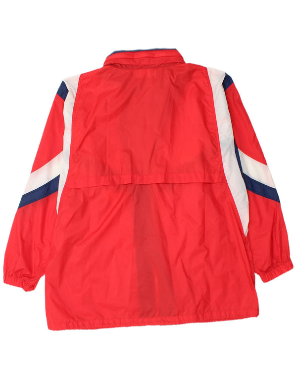 Jaqueta de chuva masculina ALEX UK 42 XL poliamida colorblock vermelha