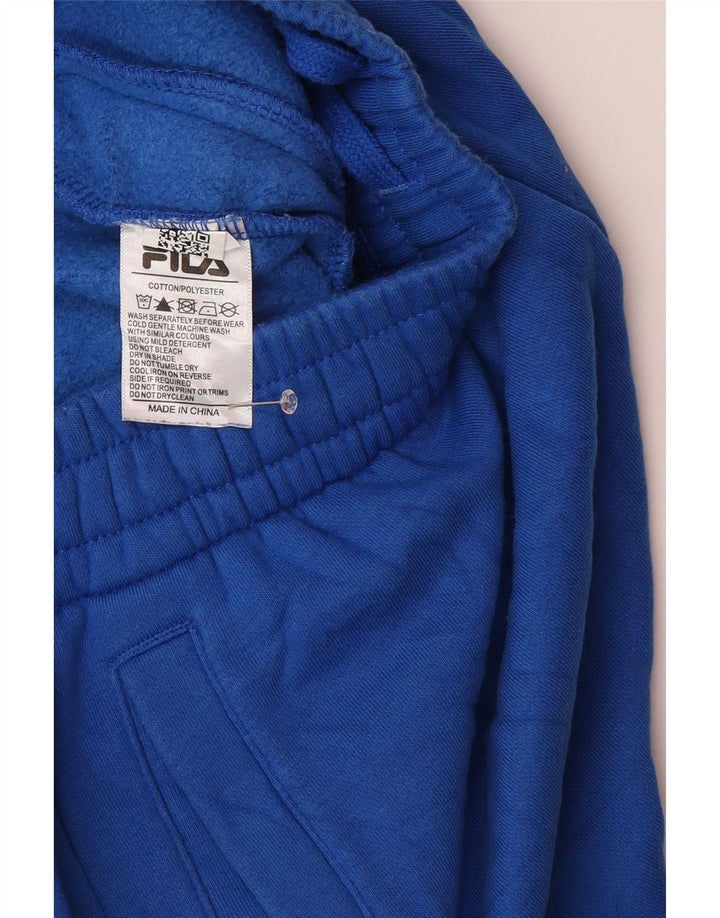 Calça de treino masculina Fila joggers pequeno algodão azul