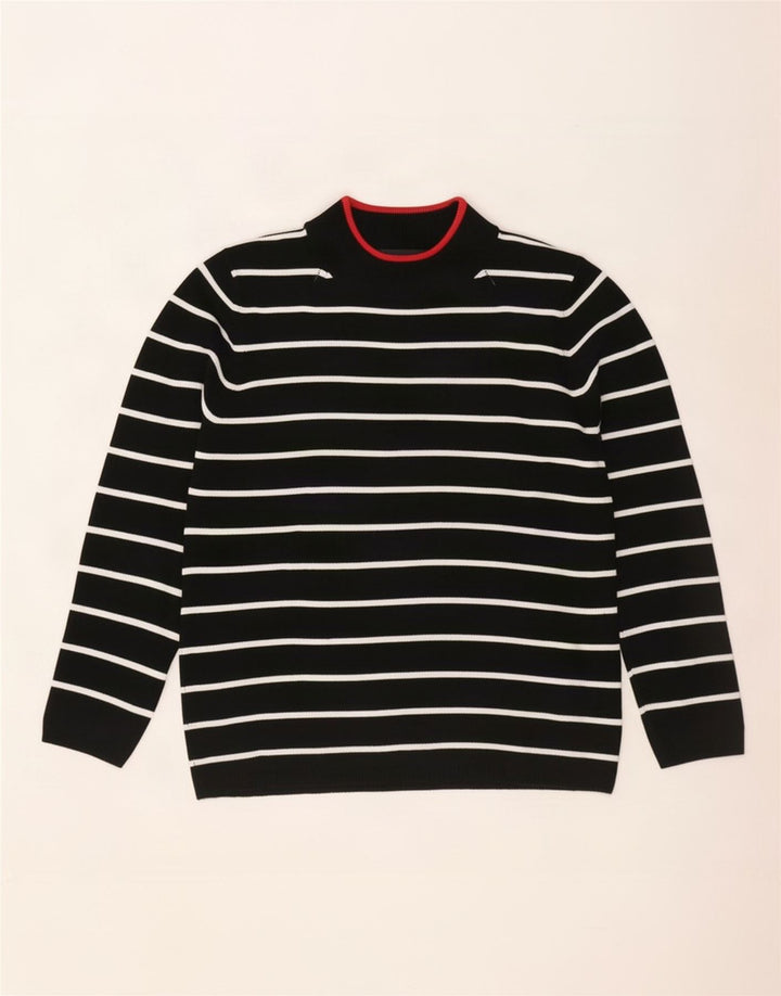 Suéter feminino Marks & Spencer com gola tartaruga Reino Unido 14 médio preto