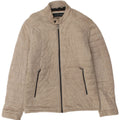 Jaqueta bomber masculina Zara UK 38 poliéster bege médio