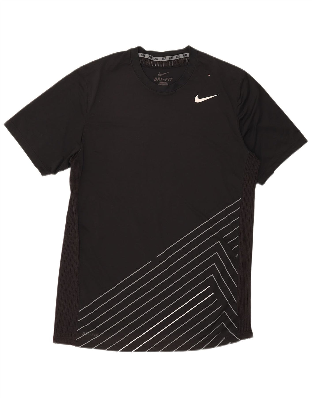Camiseta Nike Masculina Dri Fit Graphic Top Médio Preto Poliéster