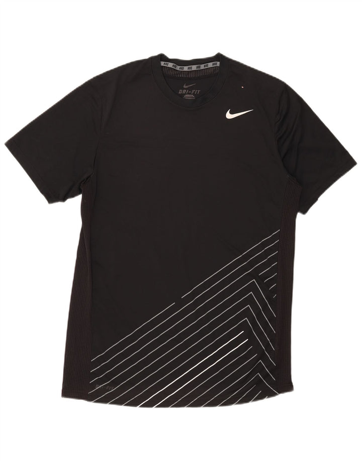 Camiseta Nike Masculina Dri Fit Graphic Top Médio Preto Poliéster