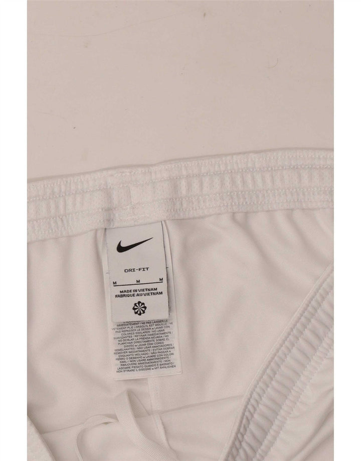 Shorts esportivos masculinos Nike Dri Fit médio branco colorblock poliéster