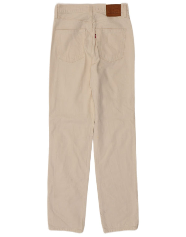 Calça jeans feminina Levi's High Rise Slim Straight W26 L31 algodão branco