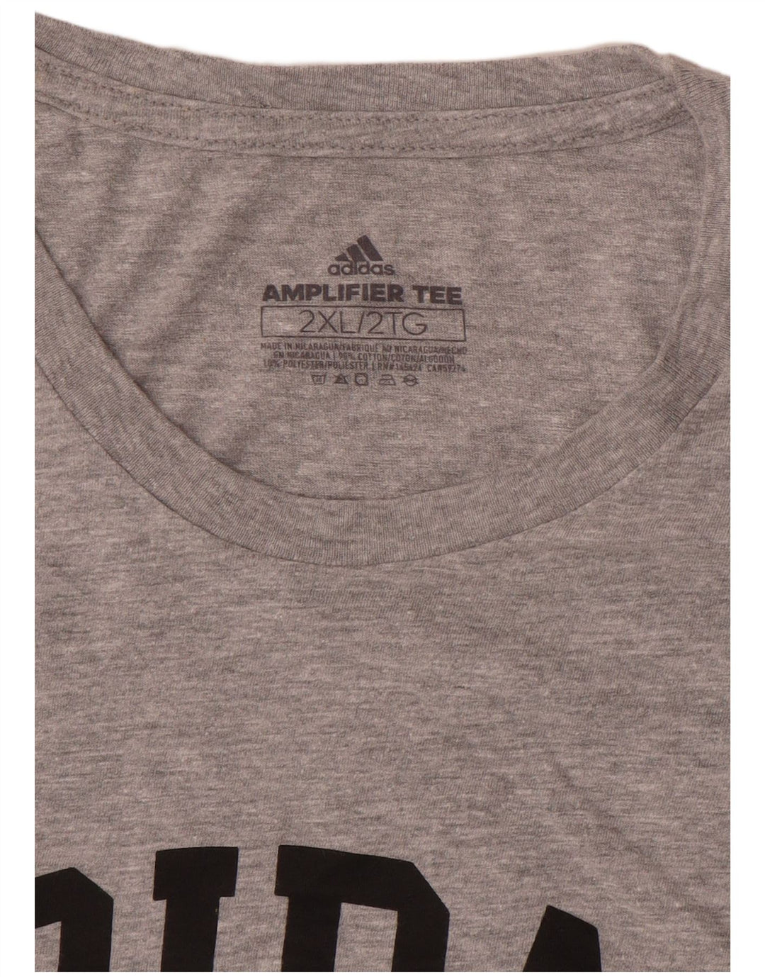 Adidas Camiseta Masculina Gráfica Top 2XL Cinza