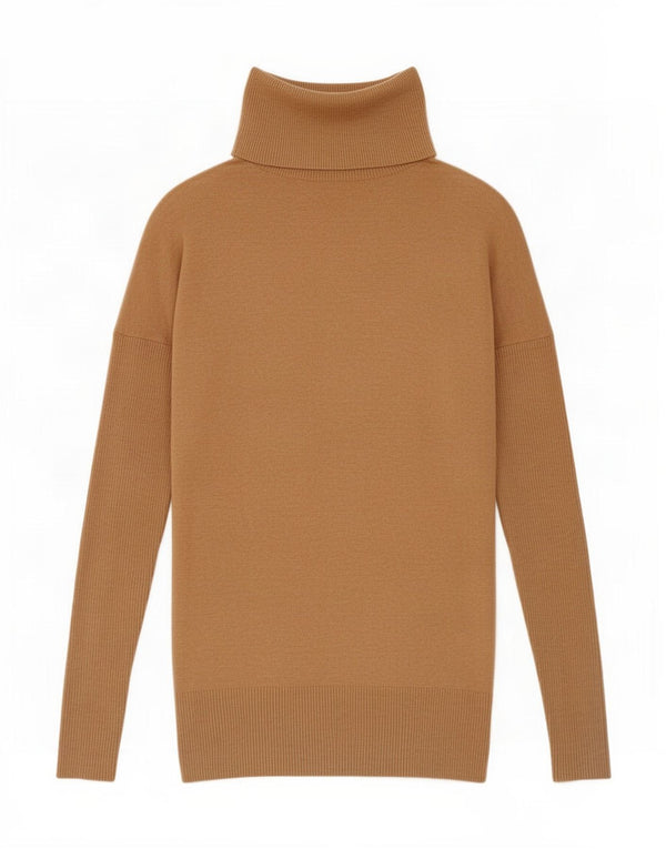 Guess By Marciano Womens Roll Neck Jumper Sweater UK 14 Medium Brown