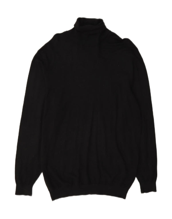 Suéter masculino Zara com gola redonda e viscose preta grande