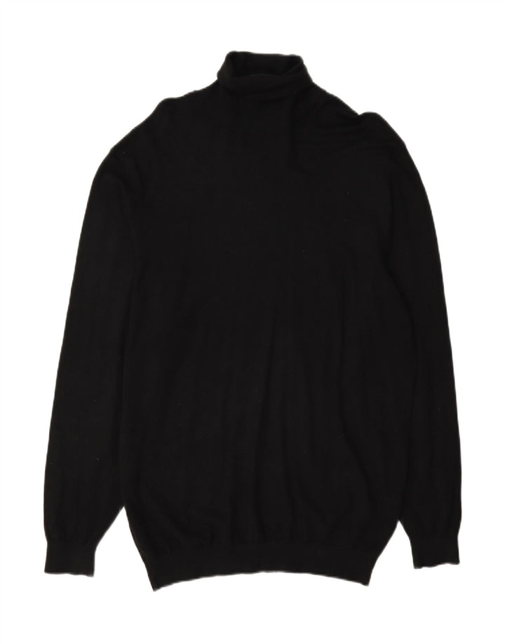 Suéter masculino Zara com gola redonda e viscose preta grande