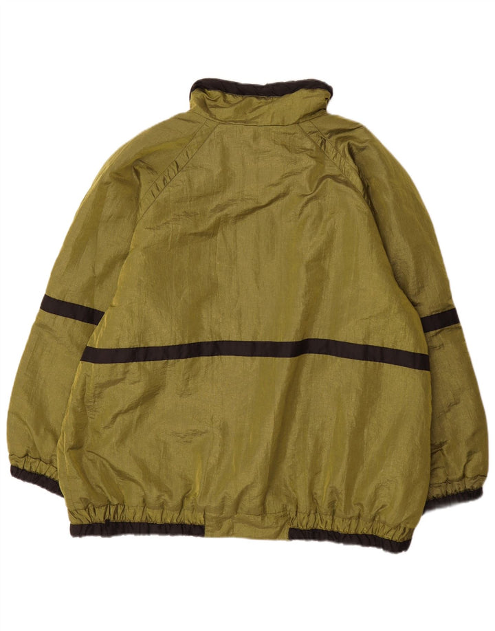 Jaqueta corta-vento masculina vintage Reino Unido 44 poliéster verde 2XL Colourblock