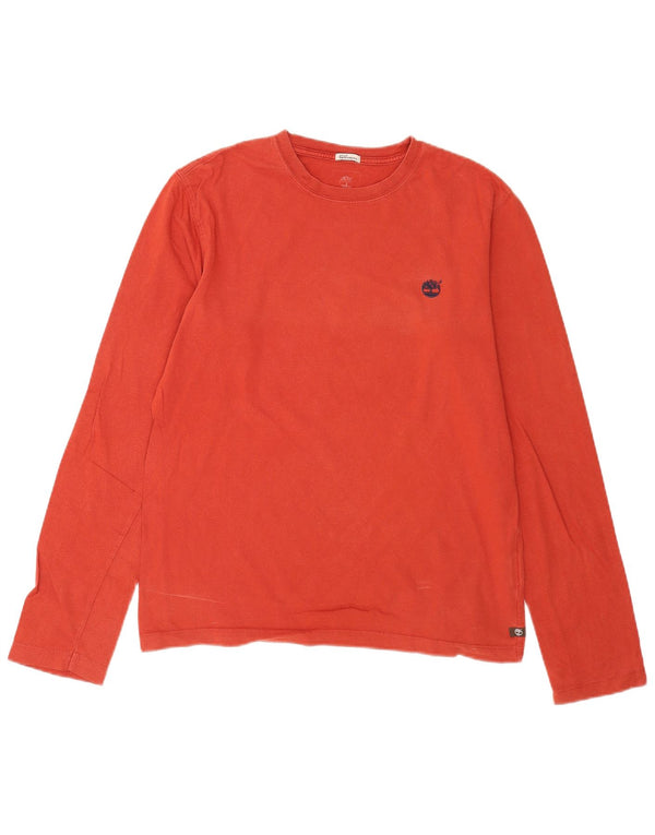 Timberland Mens Earthkeepers Graphic Top manga comprida médio algodão vermelho