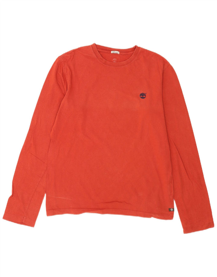 Timberland Mens Earthkeepers Graphic Top manga comprida médio algodão vermelho