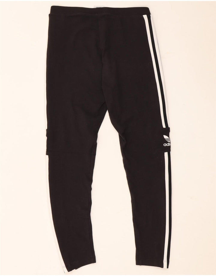 Leggings Adidas Femininas Gráficas UK 12 Médio Algodão Preto