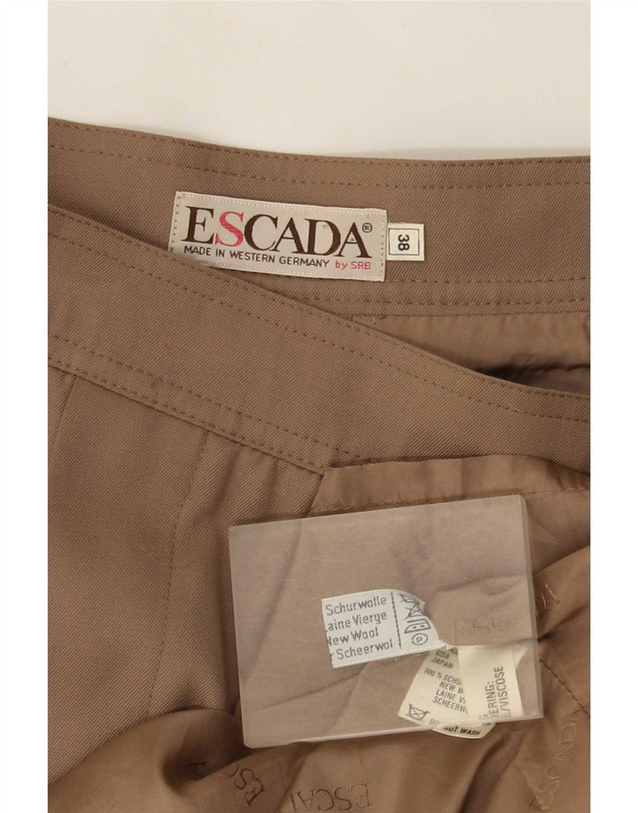 Escada Midi Wrap Saia Feminina EU 38 Médio W28 Marrom Nova Lã