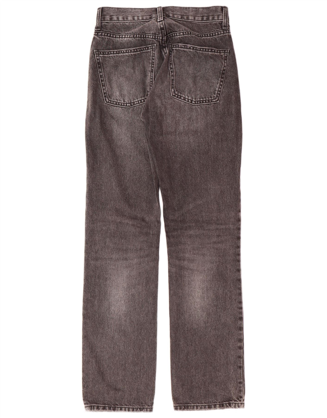 Zara Jeans feminino regular fit reto EU 34 2XS W24 L30 cinza clássico