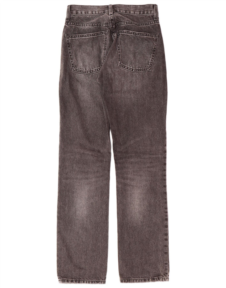 Zara Jeans feminino regular fit reto EU 34 2XS W24 L30 cinza clássico