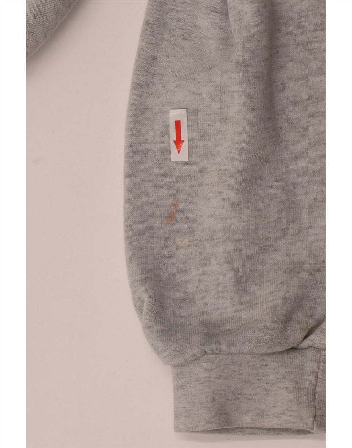 Asics Mens Graphic Zip Neck Moletom Jumper Grande Cinza