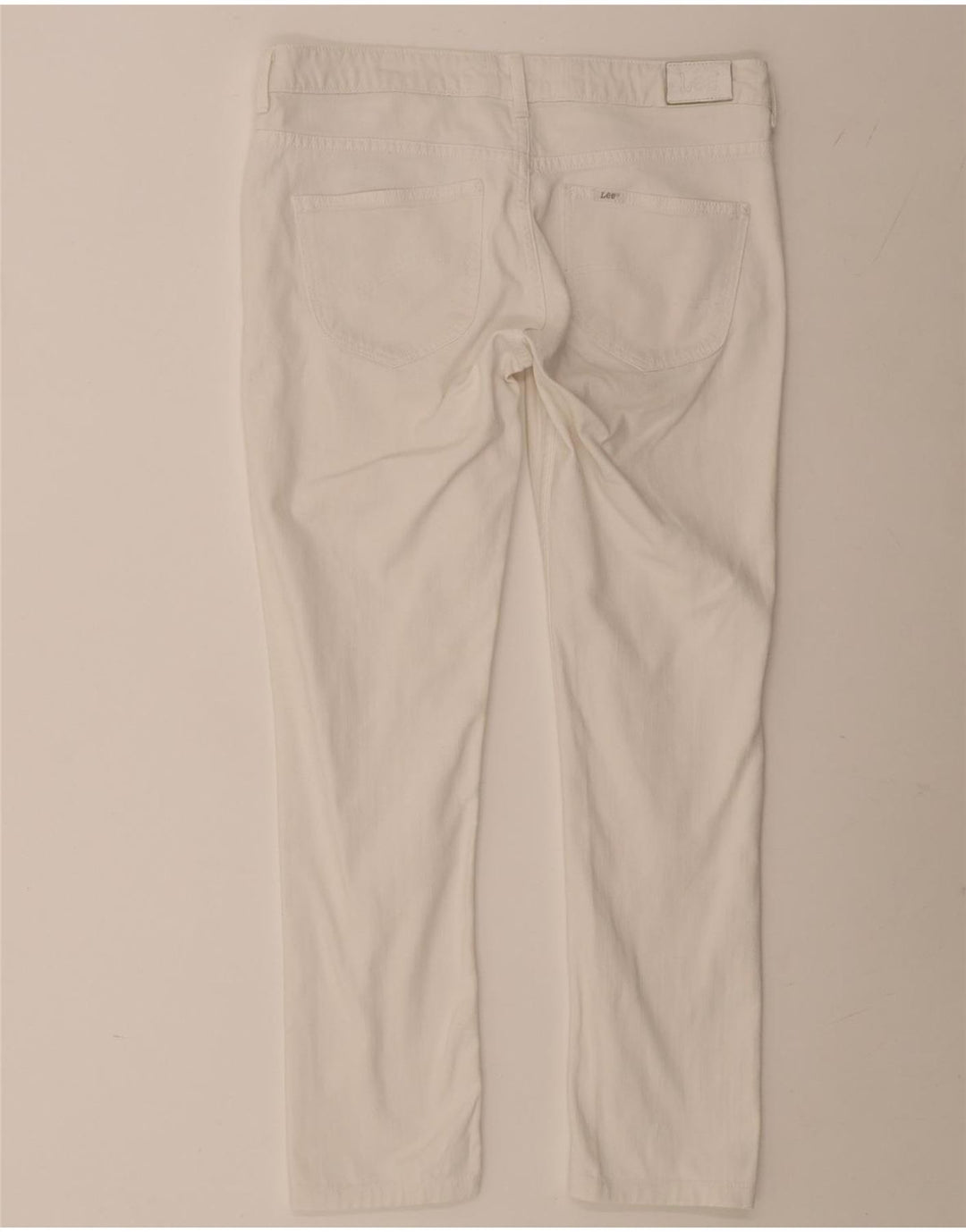 Lee Womens Norma Slim Jeans W30 L27 Algodão Branco
