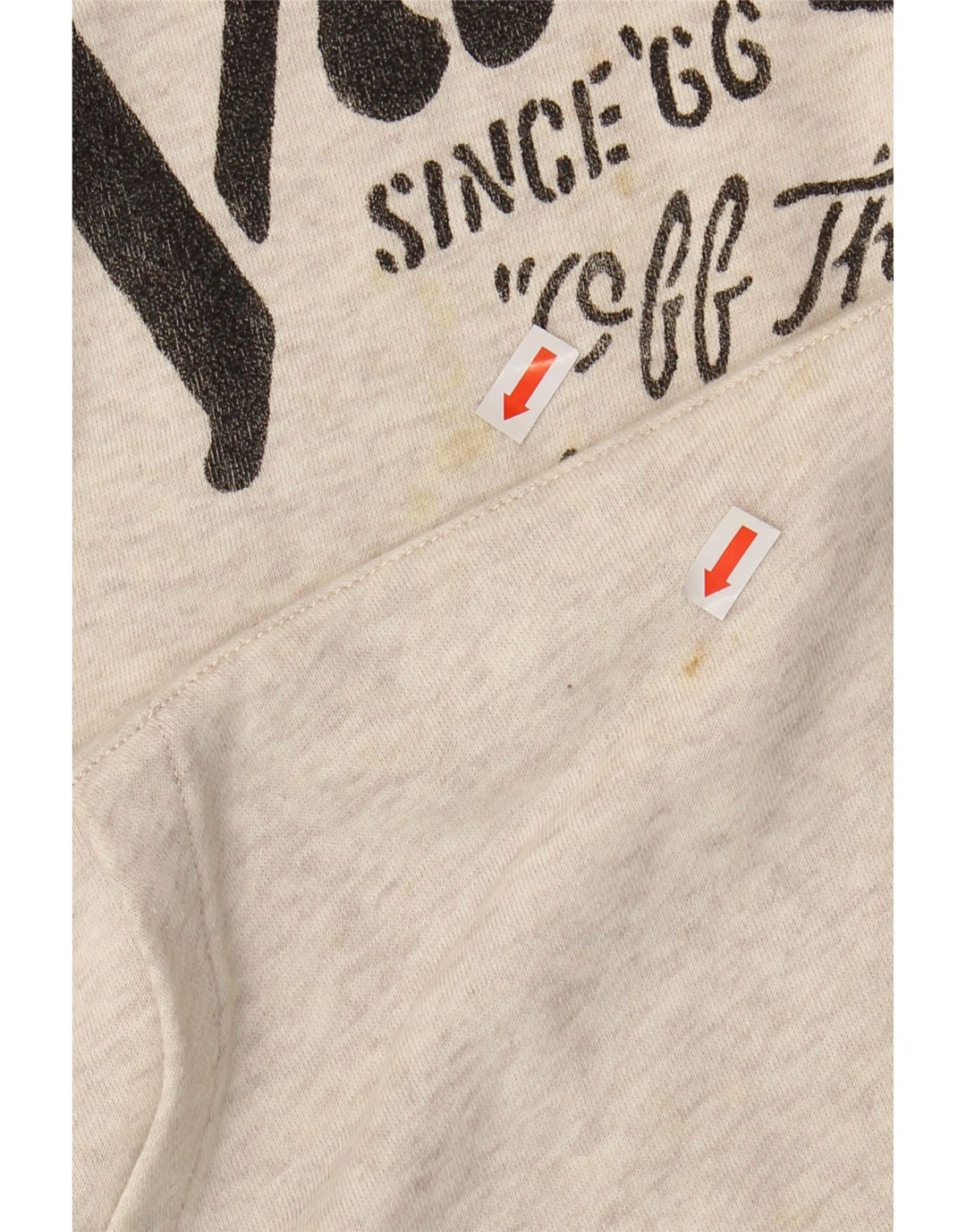 VANS Mens Graphic Hoodie Jumper Pequeno Algodão Bege