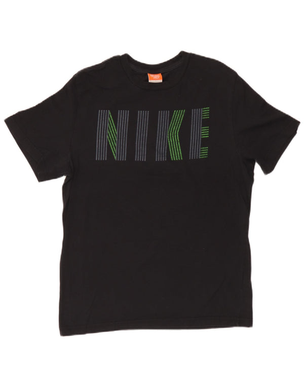 Adidas Mens Graphic T-Shirt Top Médio Algodão Preto