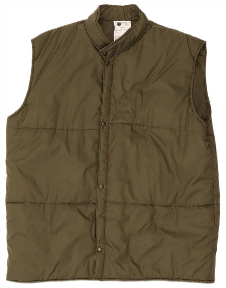 Colete masculino vintage UK 42 XL poliamida cáqui