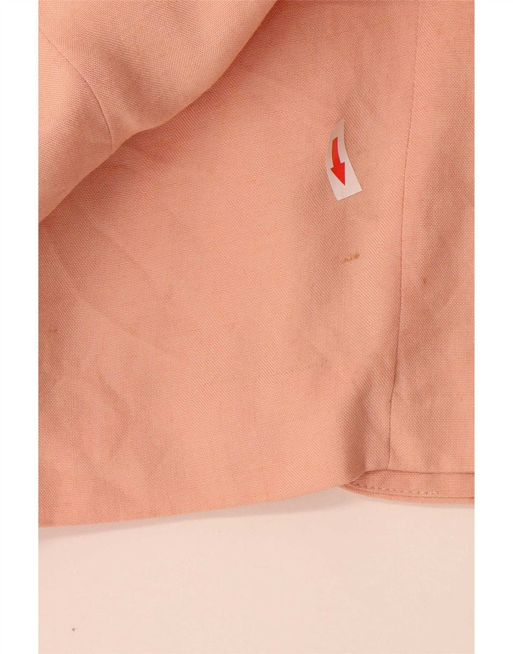 Jaqueta blazer feminina Zara com 1 botão Reino Unido 14 viscose rosa médio