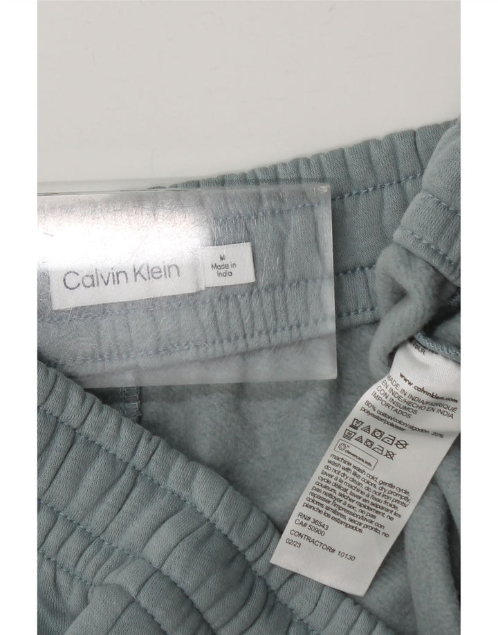 Calvin Klein Calça masculina de treino gráfico azul médio algodão