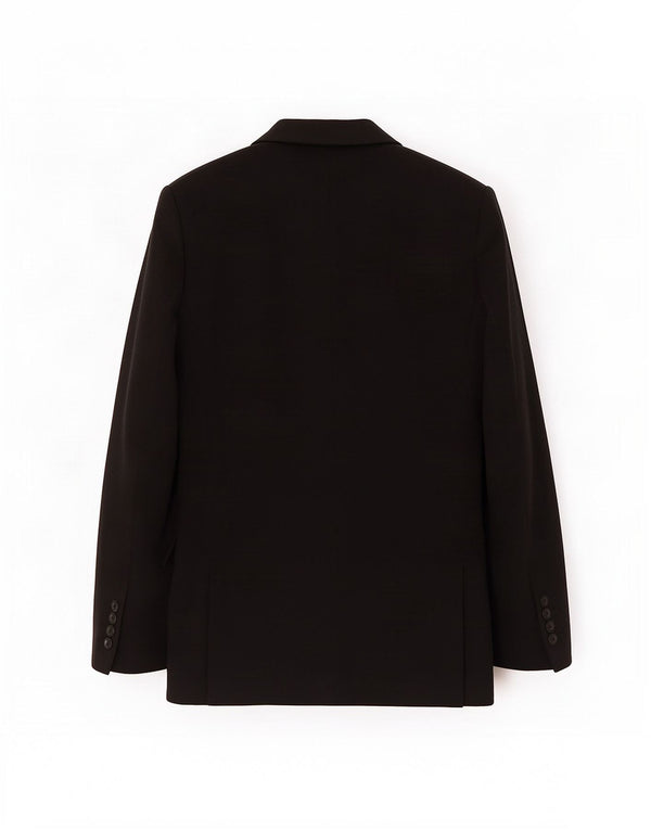 Zara Jaqueta blazer feminina oversized manga 3/4 aberta Reino Unido 6 XS preta