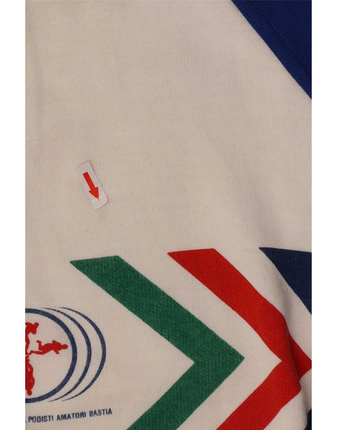Moletom gráfico masculino vintage Jumper XL branco colorblock