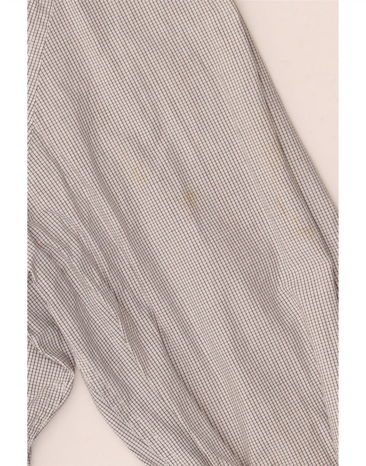 Camisa formal masculina Calvin Klein Slim Fit cinza médio algodão guingão