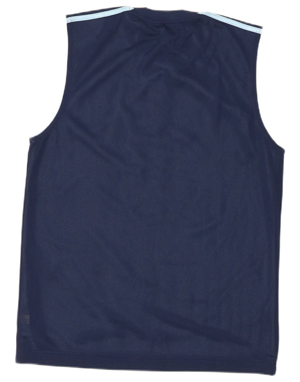 Adidas Mens Graphic Vest Top Pequeno Poliéster Azul Marinho