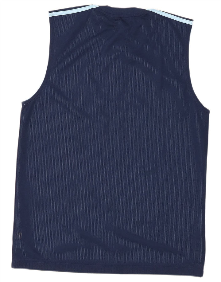 Adidas Mens Graphic Vest Top Pequeno Poliéster Azul Marinho