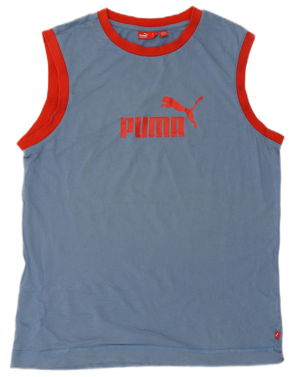 PUMA Masculino Graphic Vest Top Médio Azul