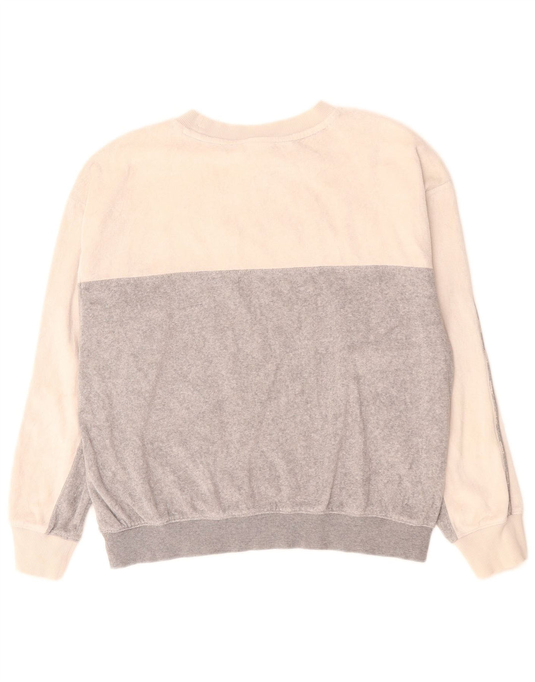CHAMPION Suéter gráfico feminino Jumper UK 14 Bloco de cores cinza médio