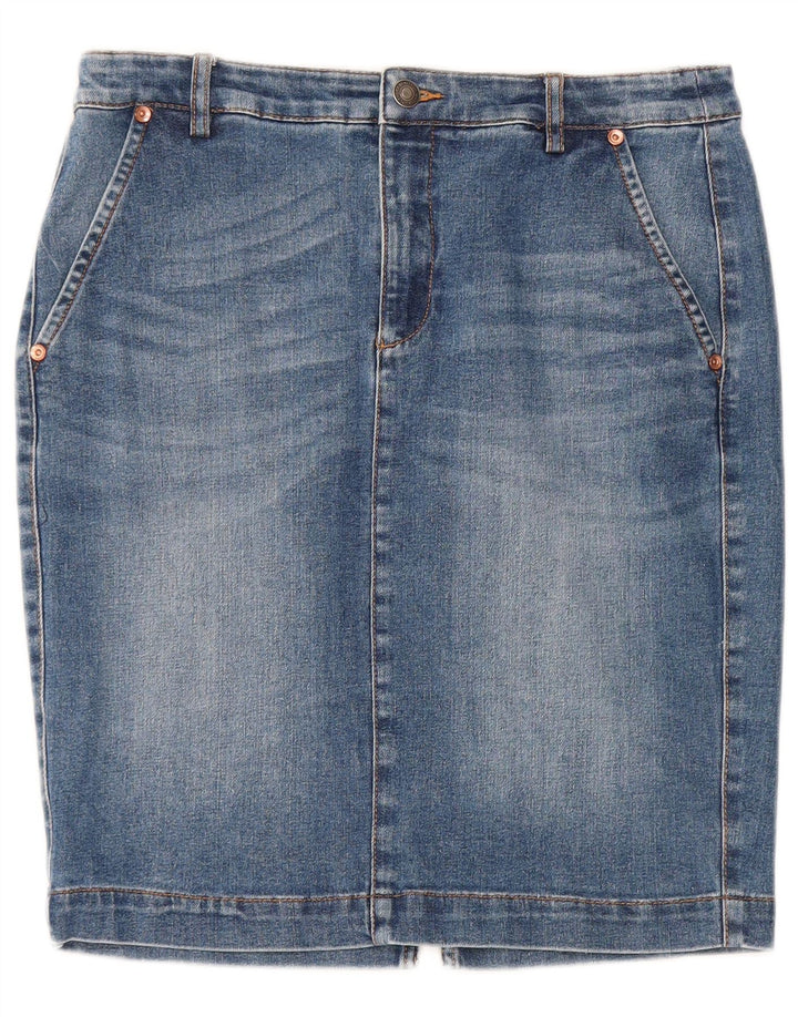 Saia jeans feminina BENETTON W30 azul médio