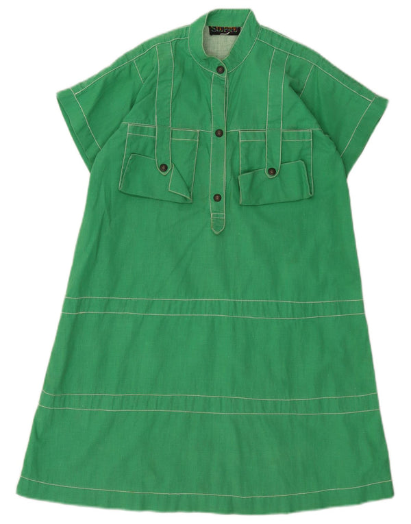 Vestido vintage feminino linha A 12-13 anos verde