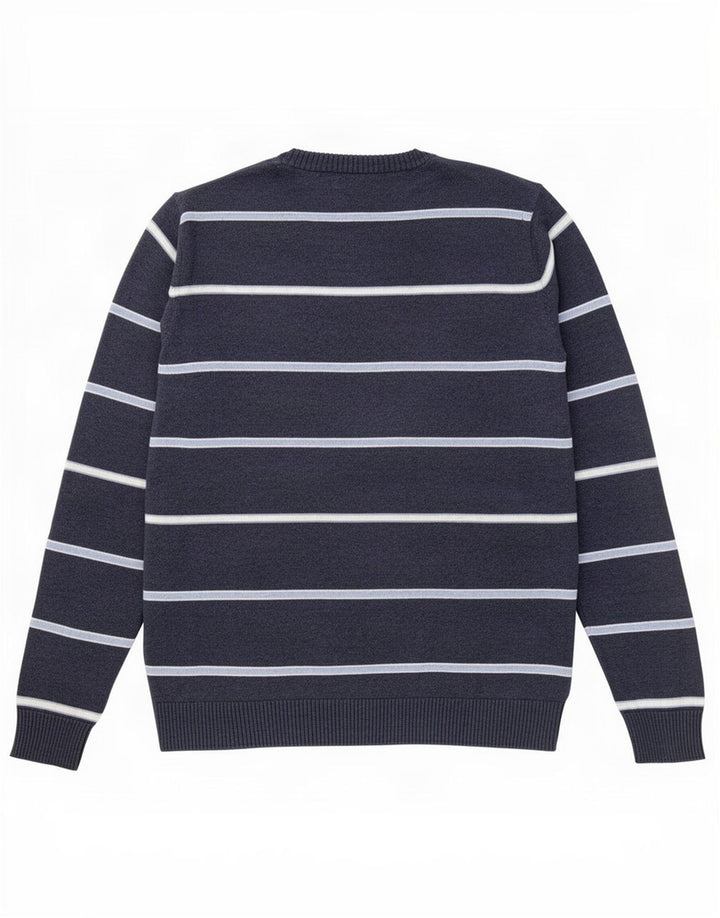 Suéter masculino Marks & Spencer Blue Harbor com gola redonda, marinho médio