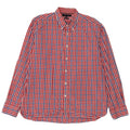 Tommy Hilfiger Mens Custom Fit Camisa XL Vermelho Algodão Gingham