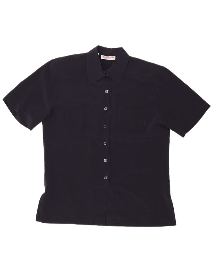 Blusa feminina manga curta RENATO BALESTRA IT 44 médio azul marinho