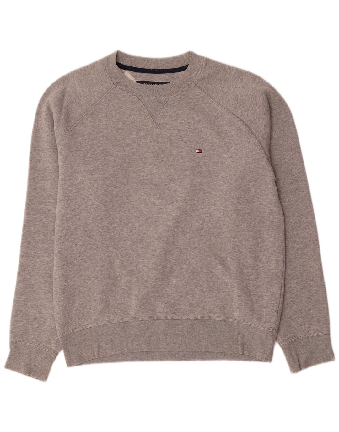 Tommy Hilfiger moletom masculino jumper pequeno algodão manchado cinza