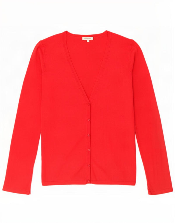 Suéter cardigã feminino Zara Reino Unido 14 grande viscose vermelha