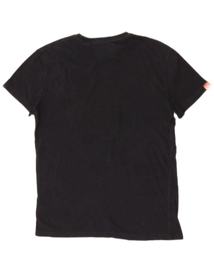 Camiseta masculina Superdry Top médio algodão preto