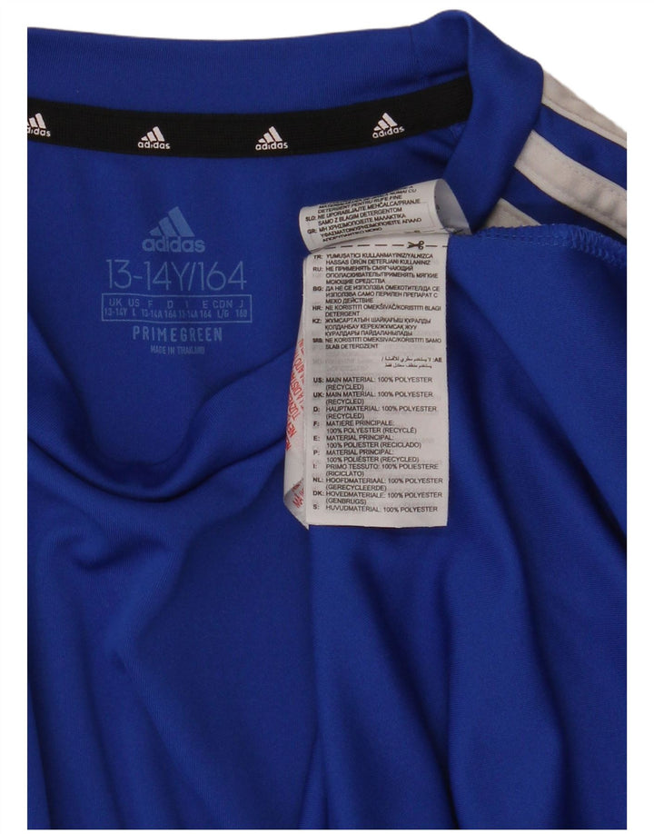 Camiseta ADIDAS Menino Aeroready Top 13-14 Anos Azul Poliéster