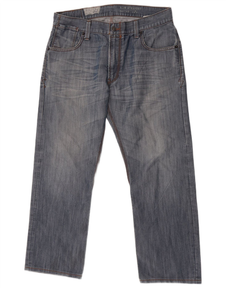 Calça jeans masculina Levi's 514 Slim Straight W36 L29 azul algodão