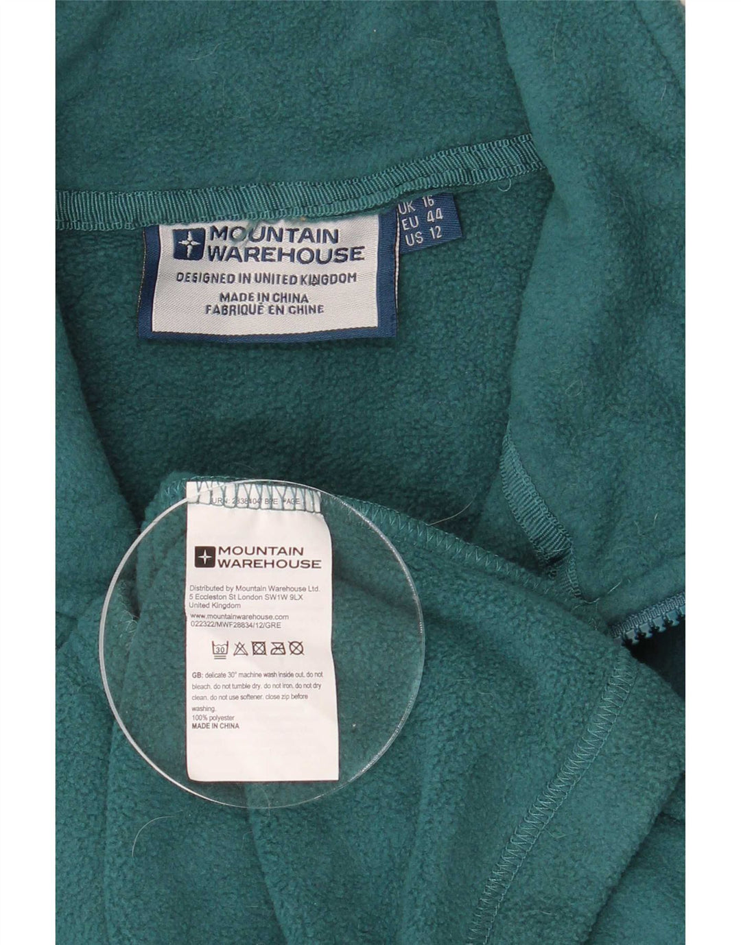 Jaqueta de lã grande feminina Mountain Warehouse UK 16 verde grande