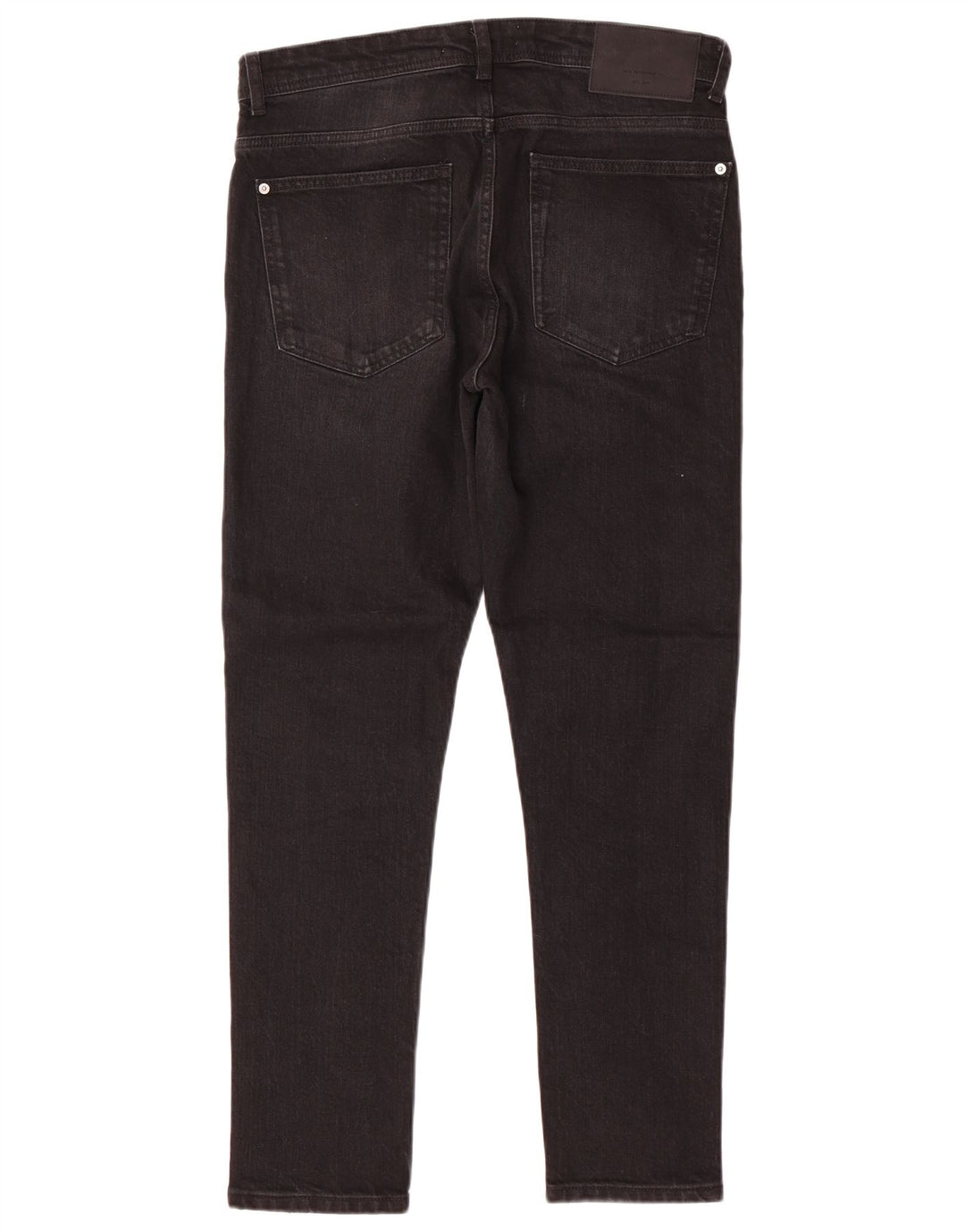 Zara Jeans Slim Feminino EU 40 Médio W31 L29 Algodão Preto