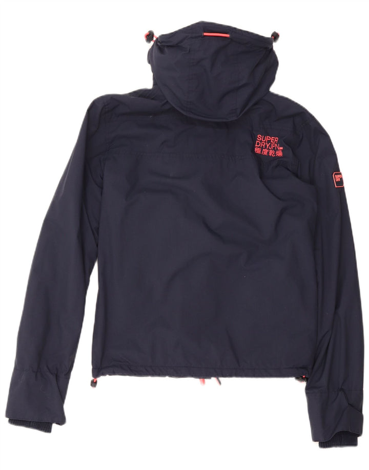Jaqueta corta-vento superdimensionada feminina SUPERDRY UK 6 XS azul marinho